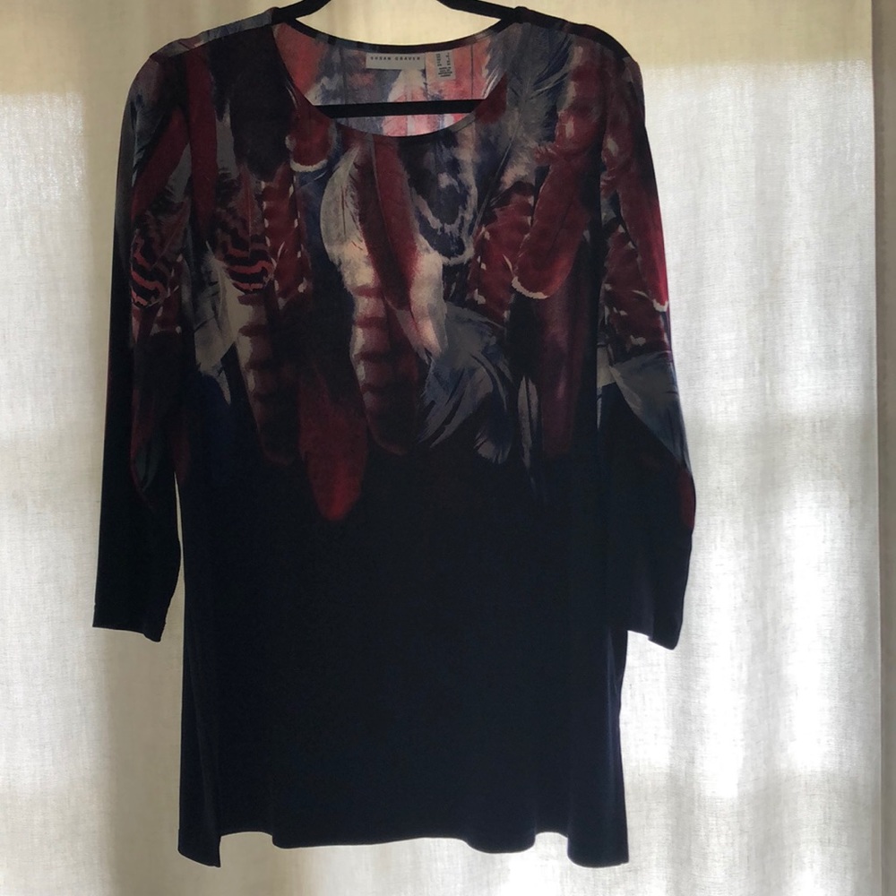 Never Worn 3/4 Sleeve Liquid Knit Blouse